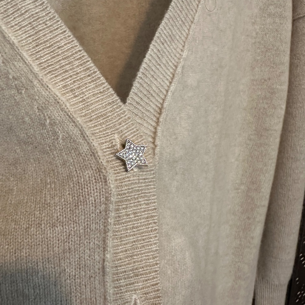 Pilcro by Anthropologie "The Cashmere Collection" Star Button Cardigan — Size S